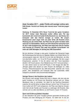 Gute Vors&auml;tze 2017 - DAK