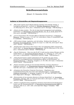 Schriftenverzeichnis