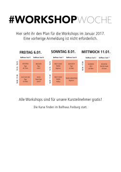 workshopwoche - Tanzschule Gutmann