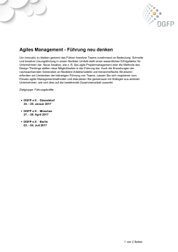 Agiles Management - Führung neu denken
