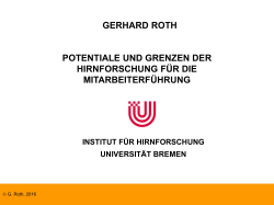 Vortrag Prof. Roth - Herbstakademie Sylt