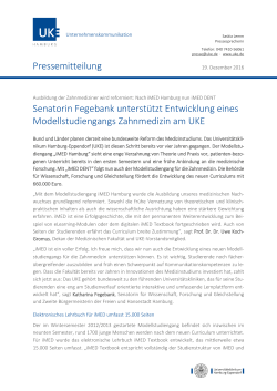 Pressemitteilung Senatorin Fegebank unterstützt Entwicklung