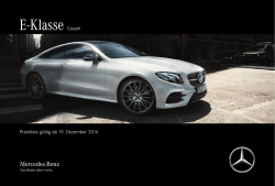 E-Klasse Coup&eacute; - Mercedes-Benz