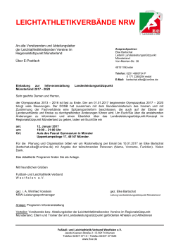 Einladung Infoveranstaltung LLSP Mnsterland