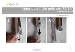 Ingenua single pole alu 75/90&deg;