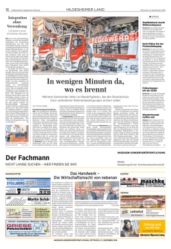 In wenigen Minuten da, wo es brennt