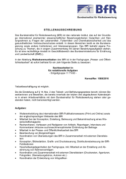 1588 - Sachbearbeiterin/Sachbearbeiter für redaktionelle Aufgaben