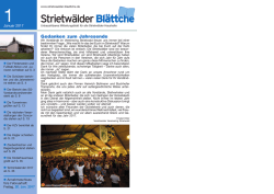 Januar 2017 - Strietw&auml;lder Bl&auml;ttche