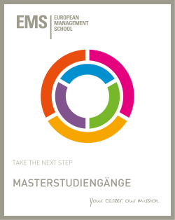 EMS Master Broschüre - European Management School