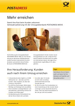 Deutsche Post | Template Produktblätter