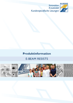 Produktinformation E-BEam REsists