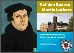 Auf den Spuren Martin Luthers - Evangelische Kirchengemeinde