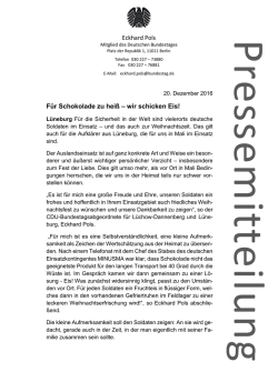 Eckhard Pols F&uuml;r Schokolade zu hei&szlig; &ndash; wir schicken Eis!