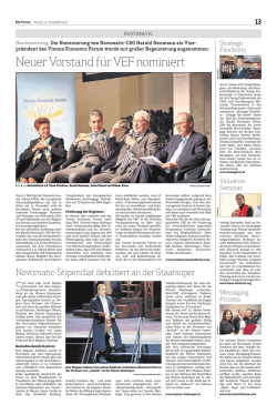 Neuer Vorstand für VEF nominiert