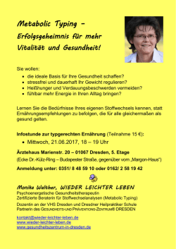 21.06.2017, 18.00 Uhr - Gesundheitszentrum und