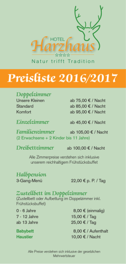 Harzhaus - Hotel Harzhaus Benneckenstein