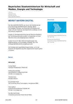 Beirat BAYERN DIGITAL - Bayerisches Staatsministerium für