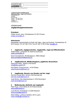 Verzeichnis Jagdprüfungskommission und Jagdschulen