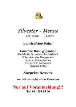 Silvester - Menue