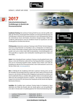 Termine 2017 - Landmann Training GmbH