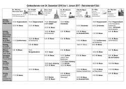 Gottesdienstordnung - Weihnacht 1