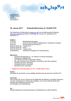 Infos Eislaufen/Eishockey 28. Januar 17