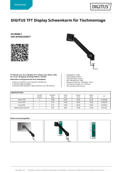 DIGITUS TFT Display Schwenkarm f&uuml;r Tischmontage