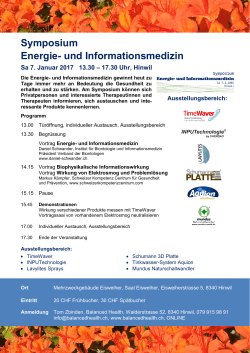 Symposium Energie- und Informationsmedizin