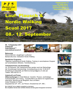 Lauf-Plausch und Nordicwalking in Scuol