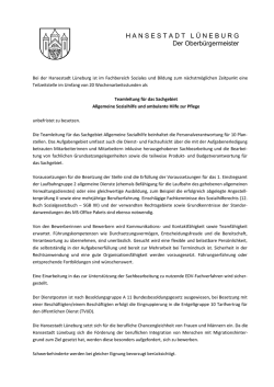 Hansestadt L&uuml;neburg sucht Teamleiterin/Teamleiter f&uuml;r das
