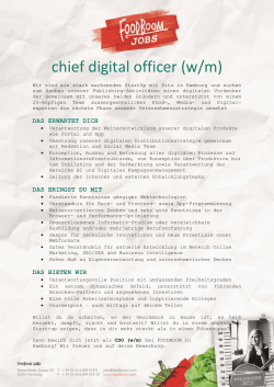 chief digital officer (w/m)