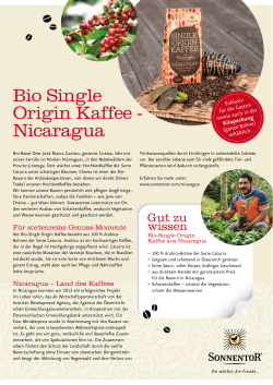 Bio Single Origin Kaffee - Nicaragua - BioBauernladen
