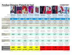 Fondue Chinoise-Fleisch-Testresultate