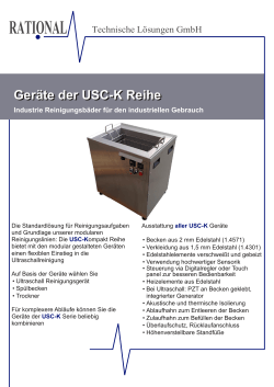 Broschüre USC K Reihe - RATIONAL Technische Lösungen GmbH