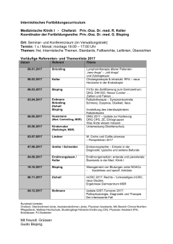 Internistisches Fortbildungscurriculum