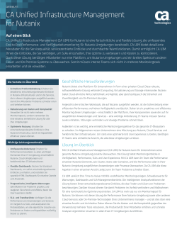 View data sheet - CA Technologies