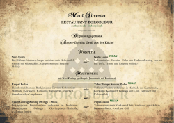 enü ilvester - Indonesisches Restaurant Borobudur