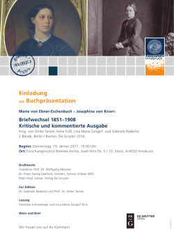 Einladung zur Buchpräsentation