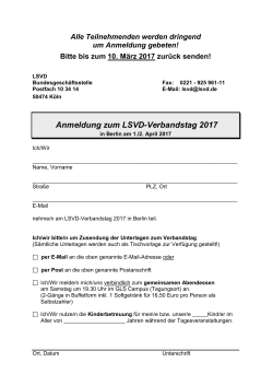 Anmeldung zum LSVD