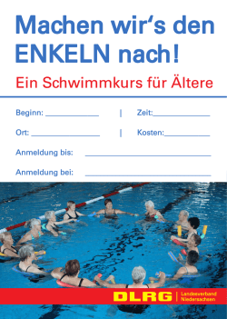 Ein Schwimmkurs f&uuml;r &Auml;ltere