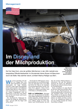 Im Disneyland der Milchproduktion