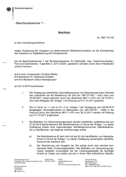 BK7-16-142 Beschluss vom 20.12.2016 (pdf