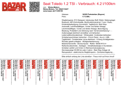 Seat Toledo 1.2 TSI - Verbrauch: 4.2 l/100km CO2