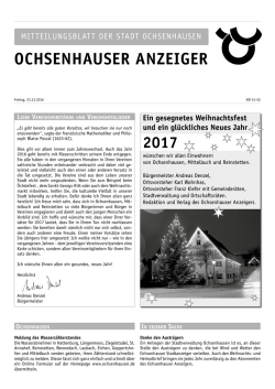 Auszug Ochsenhauser Anzeiger