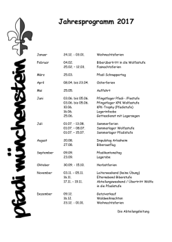 Jahresprogramm 2017
