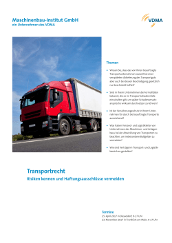Transportrecht_4307_2017.... - Maschinenbau