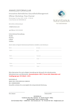 anmeldeformular - Navisana – Für Unternehmen