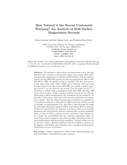 How Natural is the Recent Centennial Warming? An Analysis