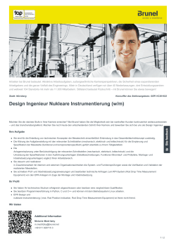 Design Ingenieur Nukleare Instrumentierung Job in Nürnberg