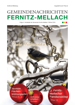 Frohe Weihnachten - Gemeinde Fernitz